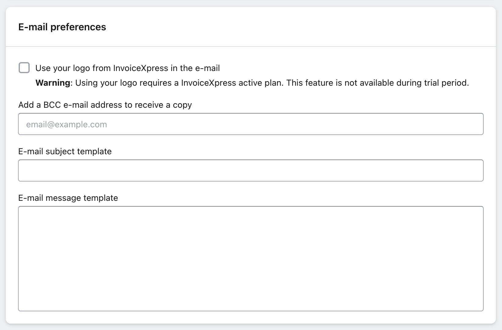 xpressifi email preferences settings
