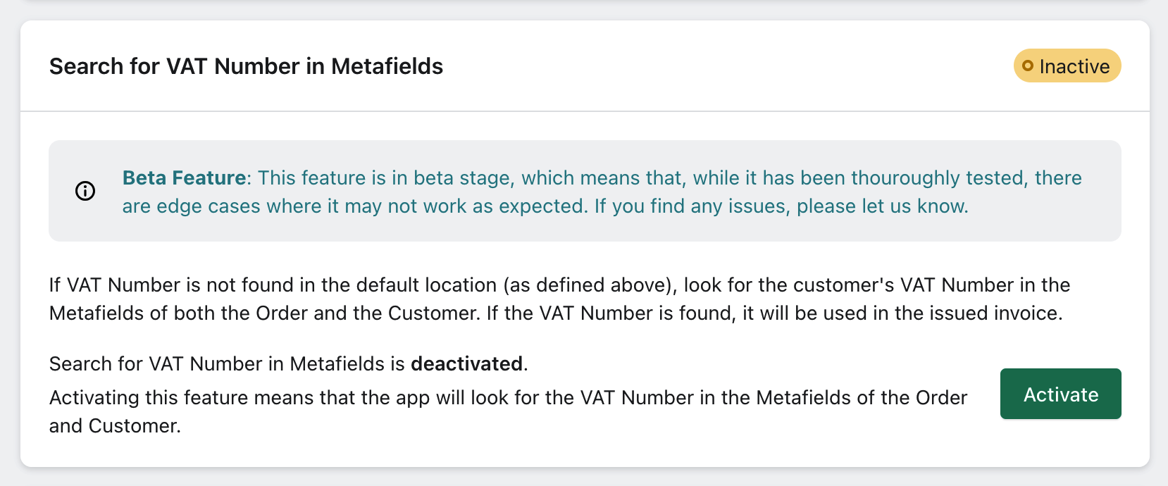 xpressifi tax number settings
