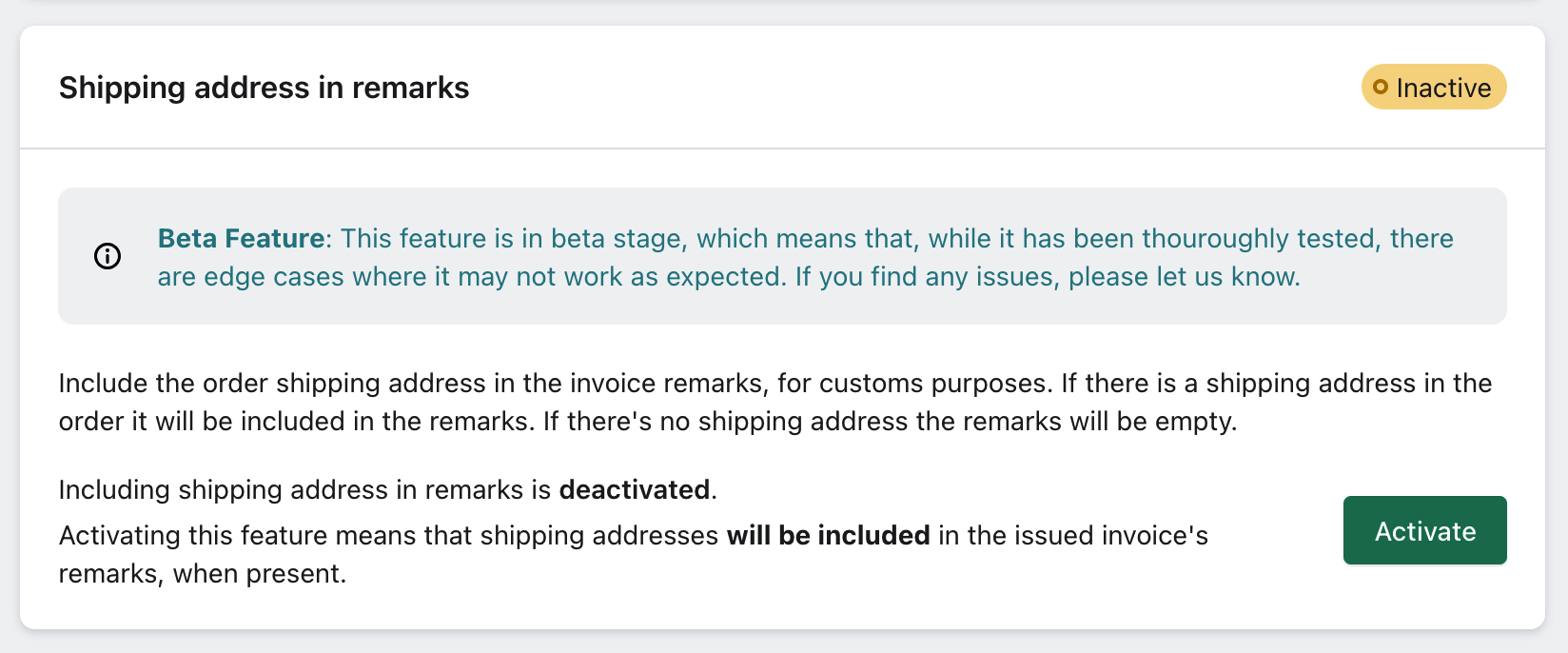 xpressifi shipping address settings