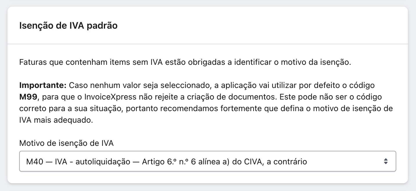 xpressifi VAT exemption settings