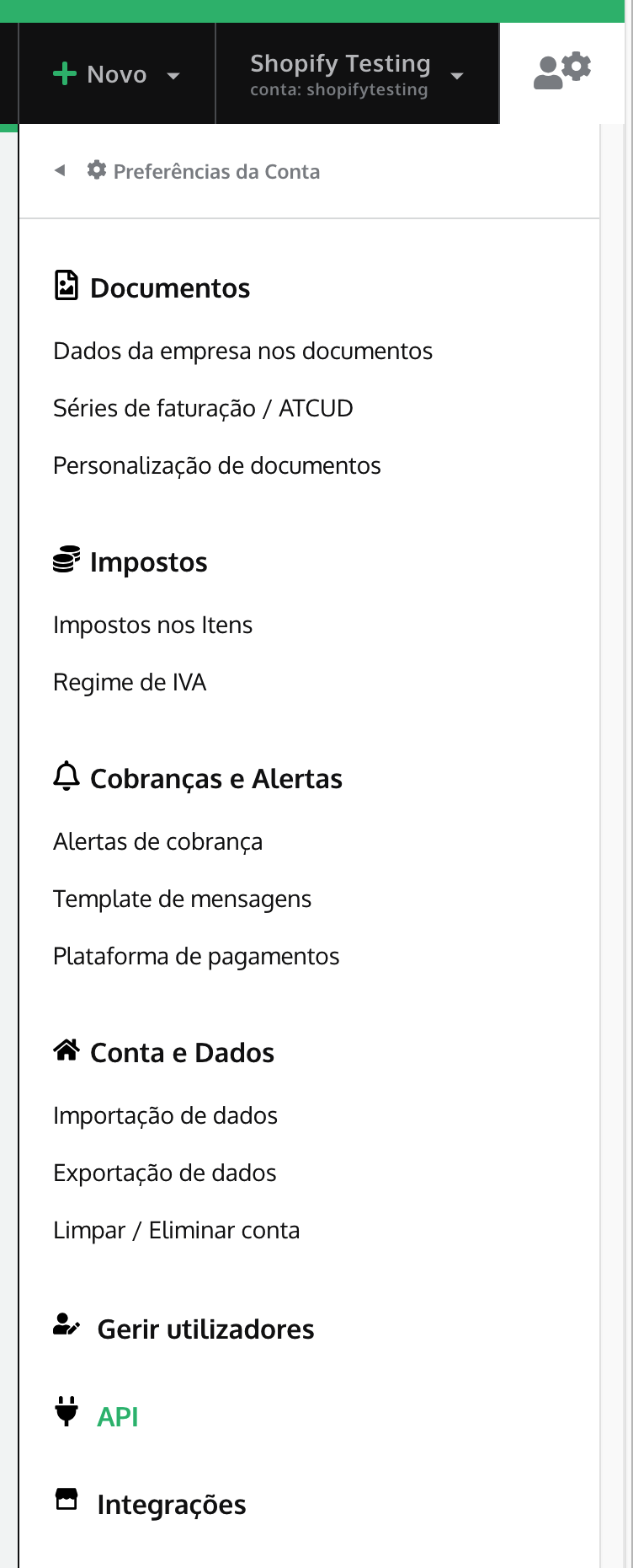 invoicexpress account configuration