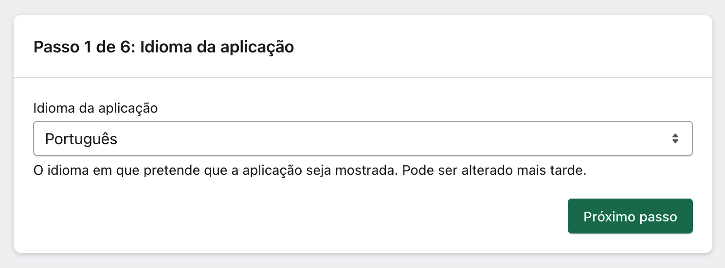 xpressifi onboarding first page: select app language