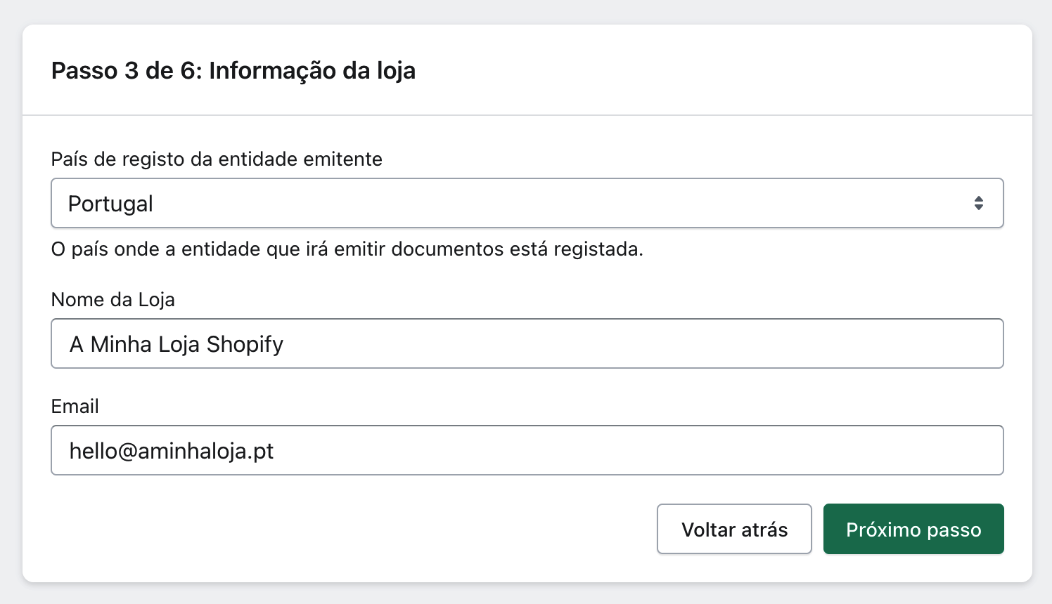 xpressifi onboarding third page: basic store information