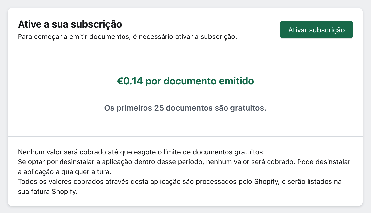 xpressifi onboarding seventh page: subscription details